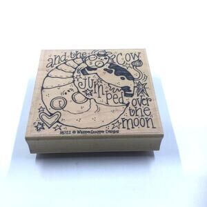 Cow Jumped Over the Moon Rubber Stamp Whipper Snapper Design